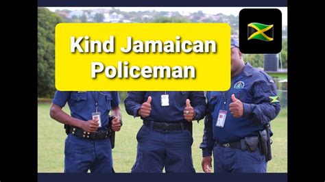 kind jamaican police man helps woman across the road youtube