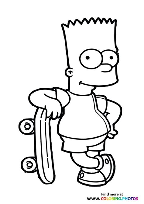 The Simpsons Bart Coloring Pages For Kids