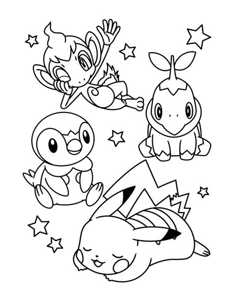 Pokemon Coloring Pages Pikachu And Friends Anime