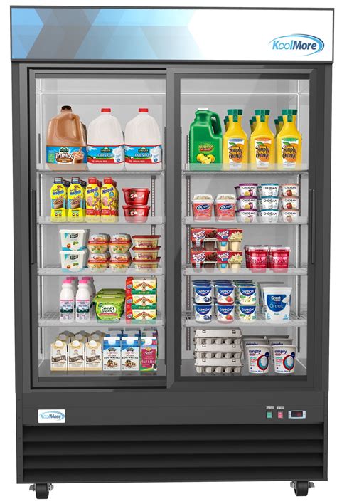 Koolmore 53 In Commercial Two Glass Door Display Refrigerator