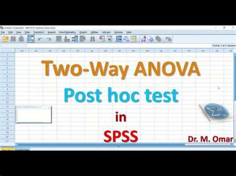 Two Way ANOVA Post Hoc Test In SPSS YouTube