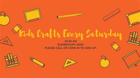 Kids Crafts Every Saturday The Little Falls Public Library