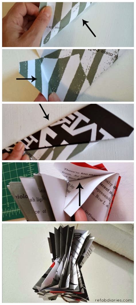 Upcycle Folded Book Ornament The Refab Diaries