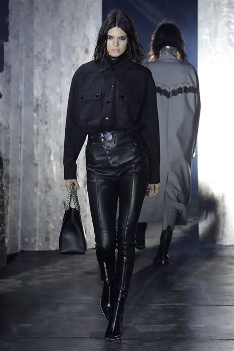 Kendall Jenner At New York Fashion Week Leather Celebrities