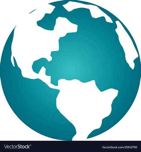 World Earth Isolated Royalty Free Vector Image