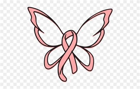 Breast Cancer Ribbon Butterfly Svg Cut File - Breast Cancer Ribbon
