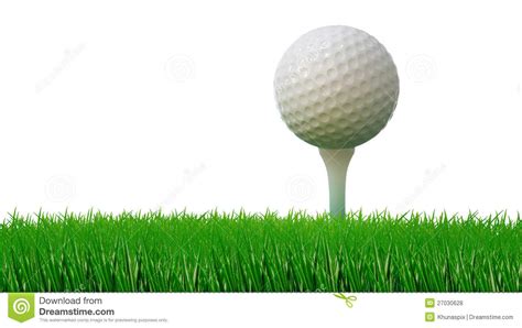 Free golf logos free, download free clip art, free clip. Golf Ball On Tee And Green Grass As Ground Stock Photo ...
