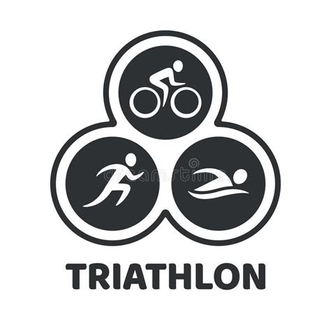 Triathlon Event Illustration Triathlon Event Logo Swim Run And Bike