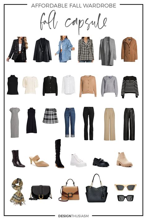 Fall Capsule Wardrobe Affordable Mix And Match Fall Outfit Ideas