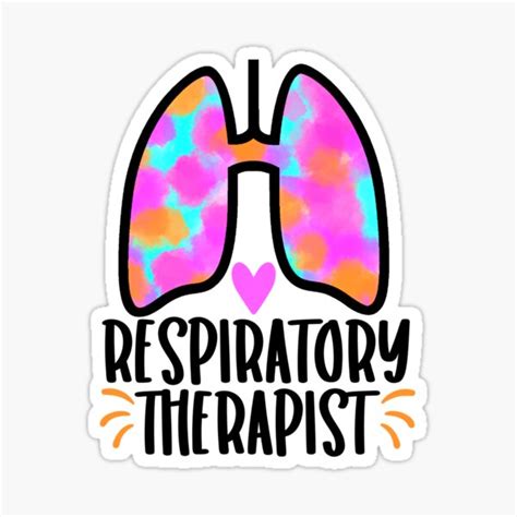 Cute Respiratory Therapist Therapy Rt Job Lung T Sticker For Sale