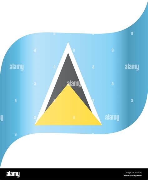 Saint Lucia Flag Vector Illustration Stock Vector Image Art Alamy