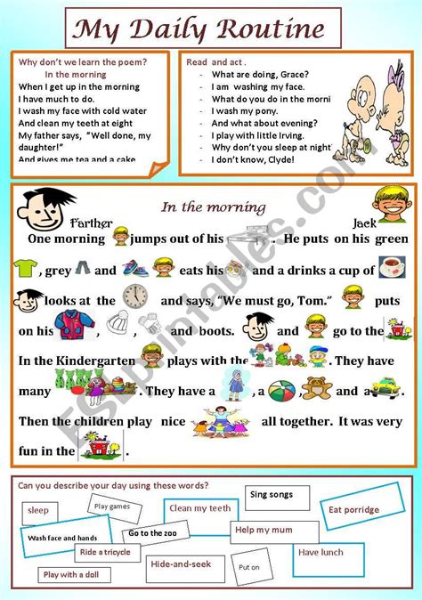 Daily Routine Flashcards Esl Worksheet By Ilona Vrogue Co