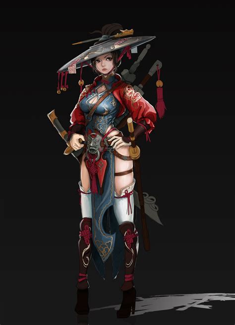Pin By Stimps On Mordheim Female Samurai Concept Art Characters