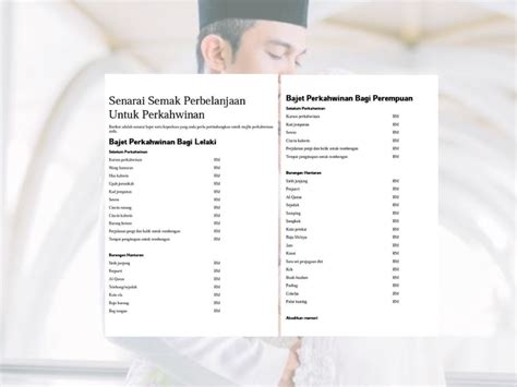 Scoutmails.com index301.php k senarai semak persiapan. Senarai Perbelanjaan Kahwin Pihak Lelaki Dan Perempuan ...