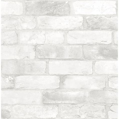 Brewster Home Fashions Cody Light Grey Reclaimed Bricks Wallpaper The