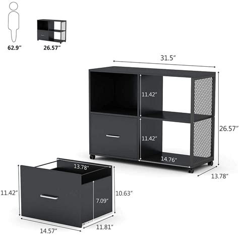 Buy Tribesigns 2 Drawer Wood File Cabinet With Lock Mobile Lateral