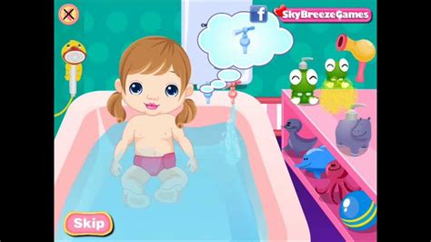 Baby Bathtime Caring Video For Babies Baby Games Fun Caring Game Youtube