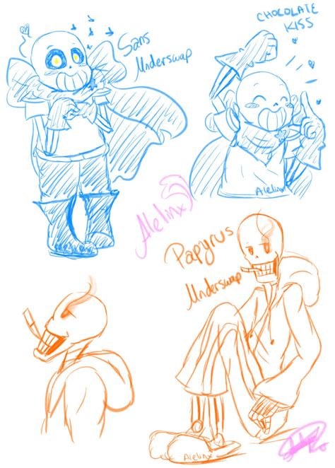 Sans And Papyrus Underswap By Alelinx On Deviantart