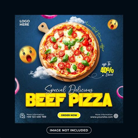 Premium PSD Food Menu And Delicious Pizza Social Media Banner Template