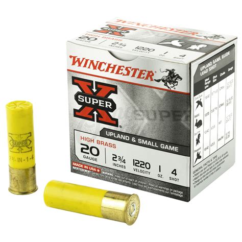 Winchester Super X High Brass 20 Gauge 4 Shot Omaha Outdoors