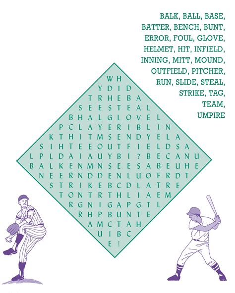 Baseball Word Searches Activity Shelter