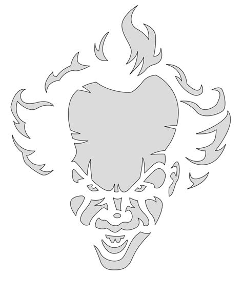 Pennywise It Pumpkin Carving Stencil Halloween Pumpkin Carving