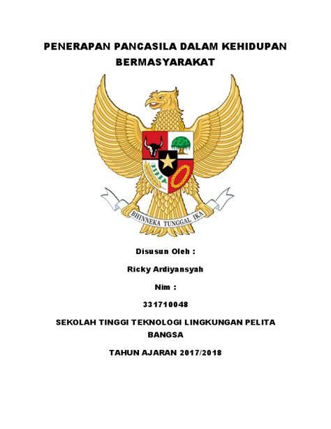 Contoh Kliping Pancasila Sketsa