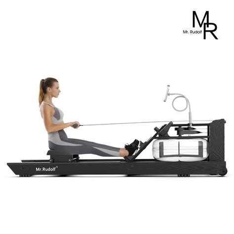 Mr Rudolf Oak Wood Water Rowing Machine With Monitor Home Gyms Training