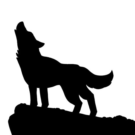 Howling Wolf Silhouette Painting At Explore