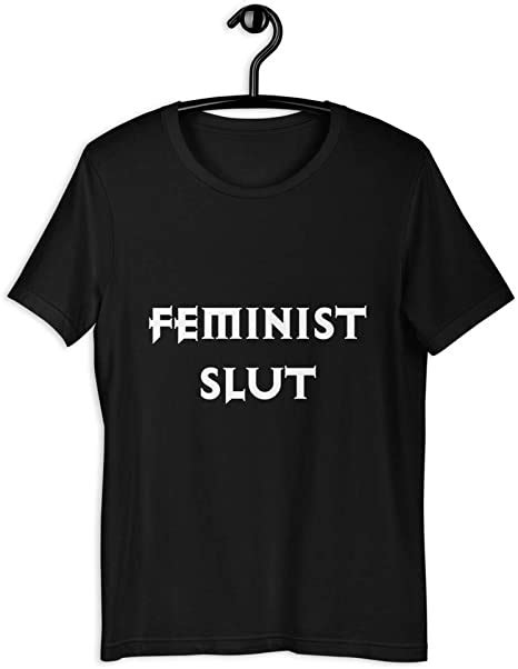 new black novelty comedy political t shirt feminist slut sexy sex