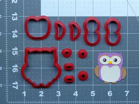 Owl 266 B709 Cookie Cutter Set Kato Baking Supplies