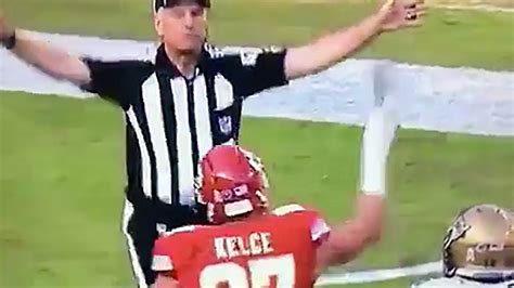 Travis Kelce Throws Penalty Towel At Ref For Throwing Penalty Flag