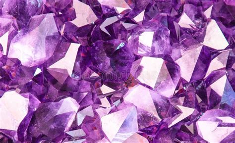 Closeup Shot Of An Amethyst Texture Perfect For Wallpaper Stock Image