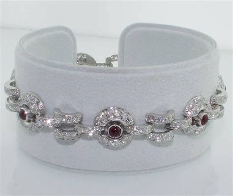 Cabochon Ruby And Diamond Bracelet For Sale At 1stdibs