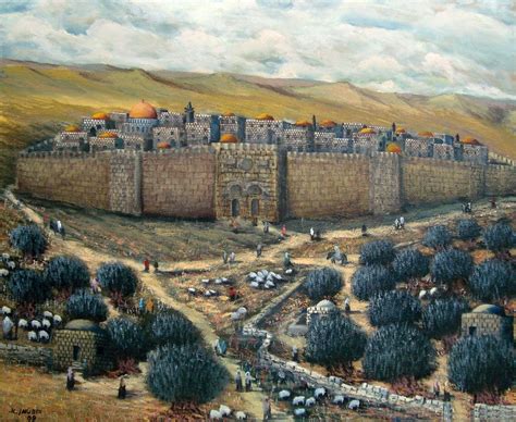 Jerusalem Painting Israel Landscape Amnon Hoftman אמנון הופטמן ציור של