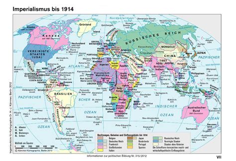 Politische Weltkarte 1900 | creactie