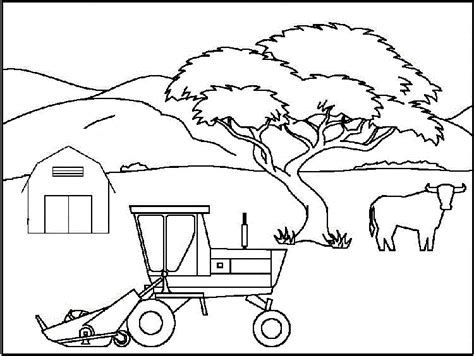 dessin à imprimer Dessin A Imprimer De Moissonneuse Batteuse