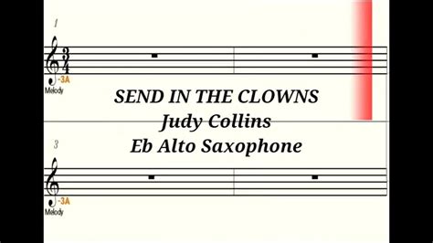 Send In The Clowns Eb Alto Saxophone Playalong Sheet Music