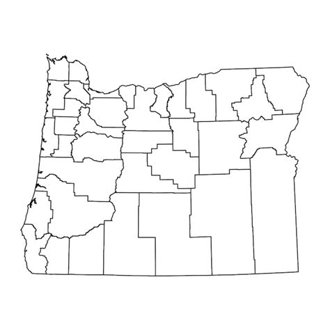 Premium Vector Oregon State Map With Counties Vector Illustration
