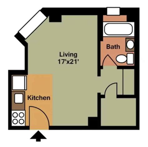 300 Square Foot Studio Apartment Floor Plan