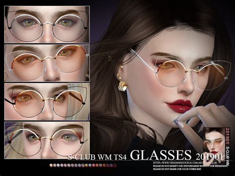 S Club Ts4 Wm Glasses 201901 Sims 4 Mod Download Free