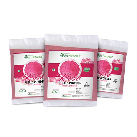 Buy Kerala Naturals Rose Petals Pack Of 3 X 50 Gm Powder 1s Online