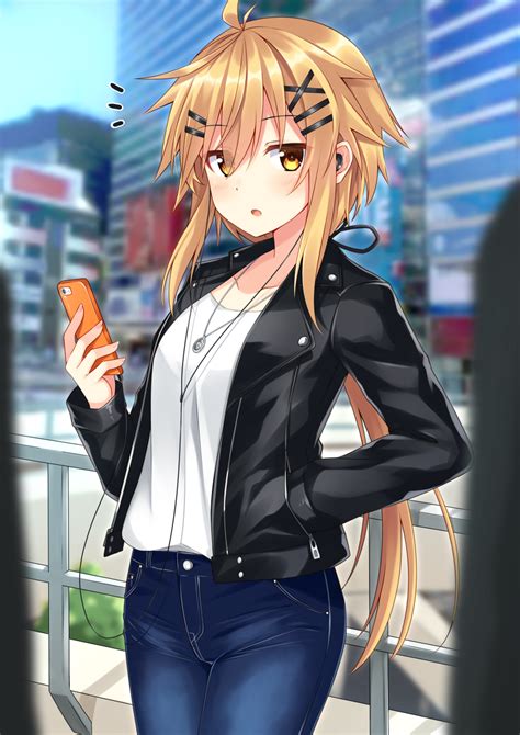 Anime Leather Jacket Girl Alphq Eager