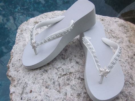 Flip Flops Wedgesbeachwedding Sandals For By Rocktheflops Dressy