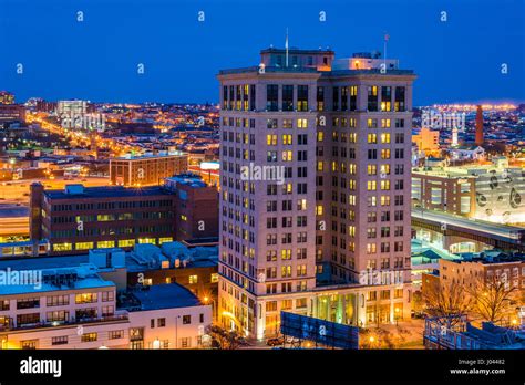 View Of The Standard Oil Building At Night In Mount Vernon Baltimore