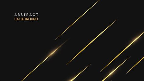 Premium Vector Black Luxury Background With Golden Line Elements And