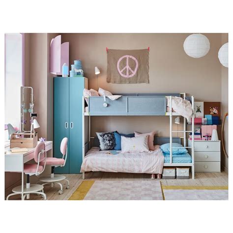 Take advantage of the way cabin beds, bunk beds and loft beds free up more floor space. VITVAL Bunk bed frame - white, light gray - IKEA