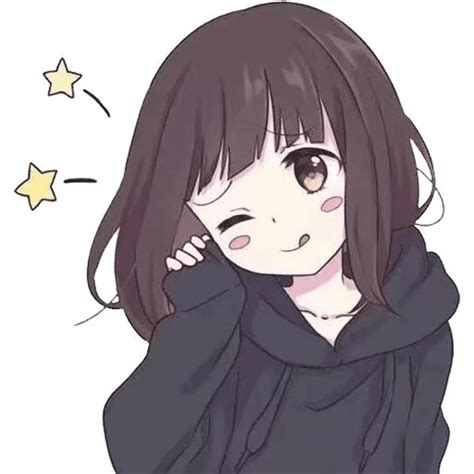 Cute Anime Girl Stickers Set For Telegram
