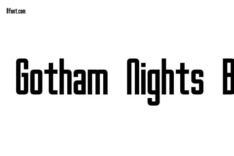 Gotham Nights Bold Font Graphic Design Fonts