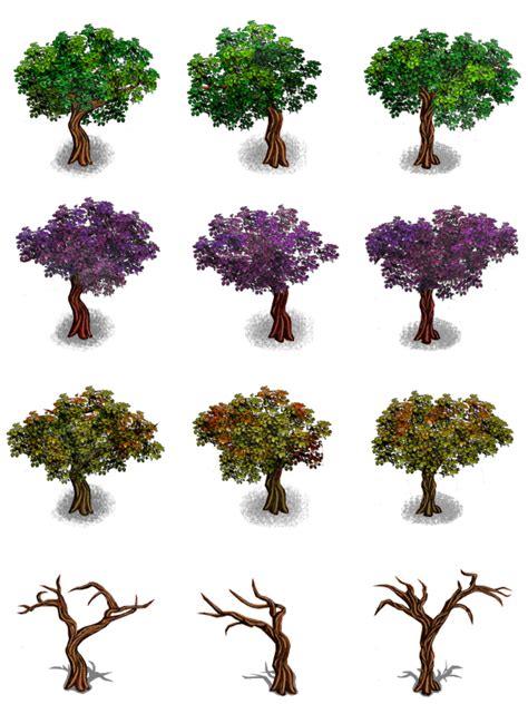 Rpg Maker Trees By Ayene Chan On Deviantart Pixel Art Games Pixel